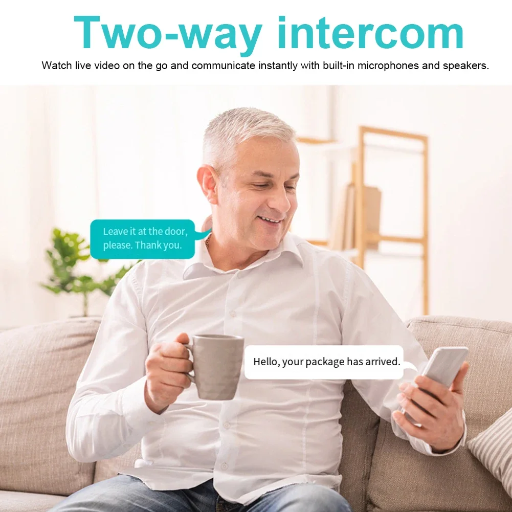 Wireless Video Doorbell with 2-Way Audio & PIR Motion Detection for Home Office - Image 5