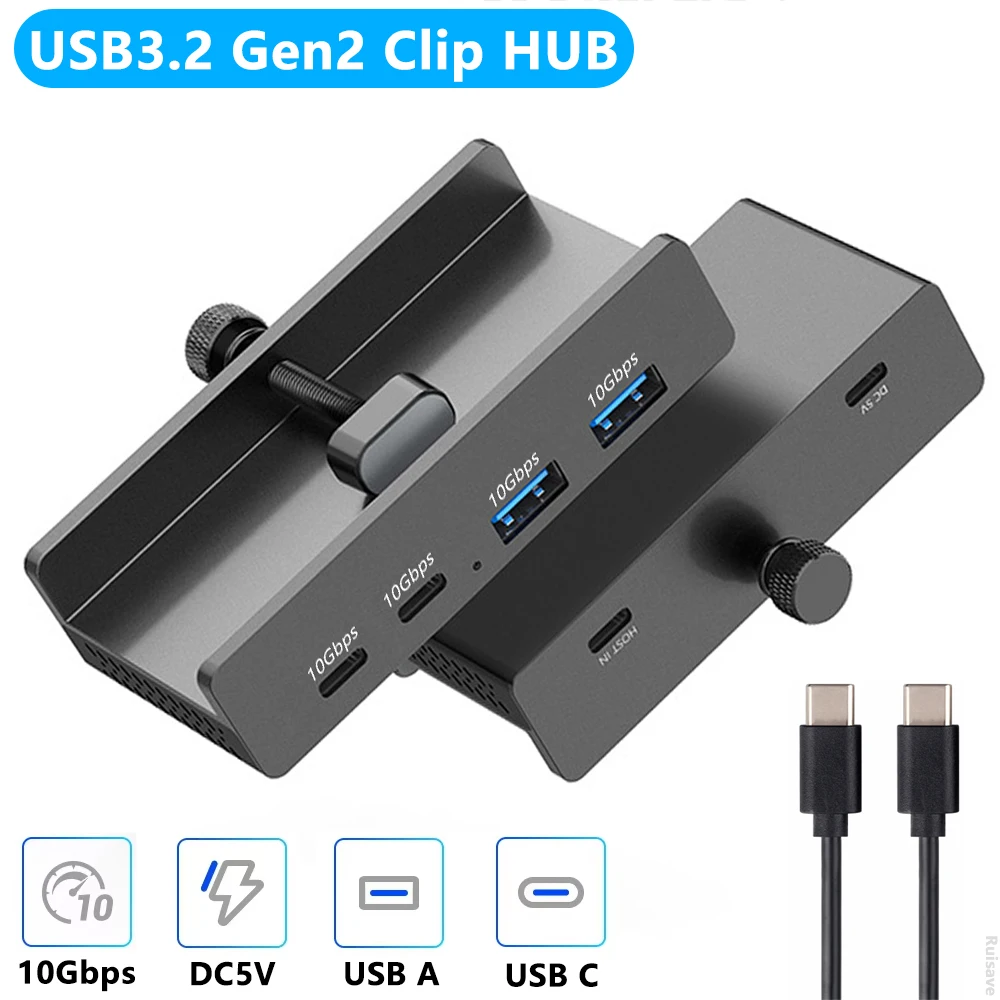 10Gbps USB 3.2 Hub, Multi-Port Splitter for MacBook, iMac, PC Accessories