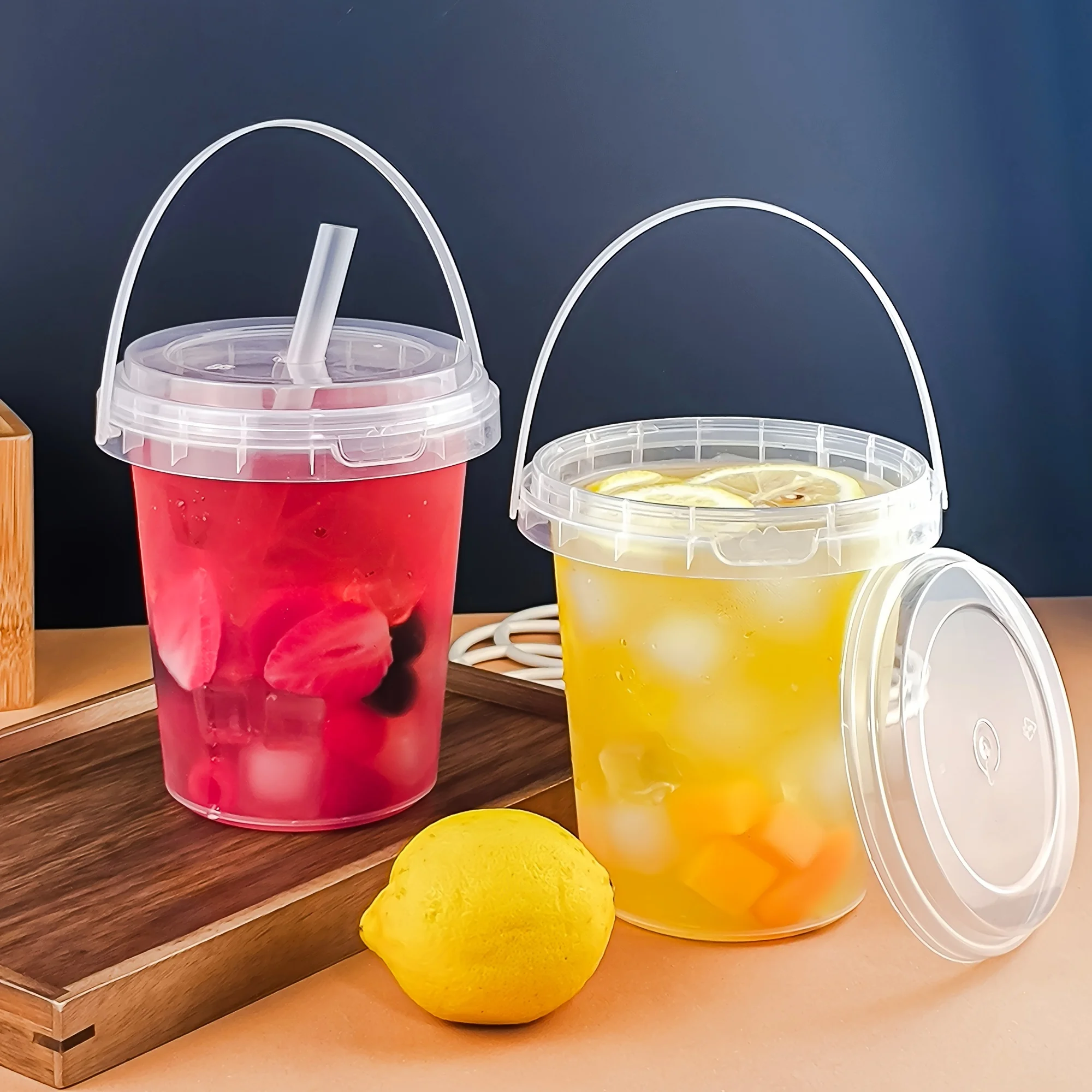 10pcs Large 33.81oz BPA-Free Plastic Cups with Lids & Straws – Reusable Tumblers - Image 5
