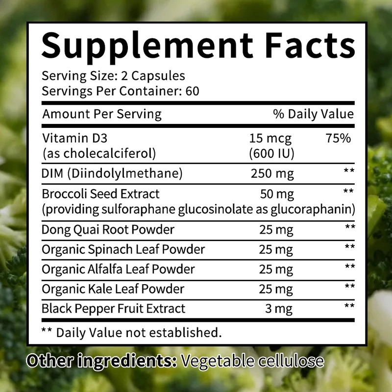 Women's DIM Complex - Hormone Balance & Mood Support with Broccoli Seed Extract - Image 6