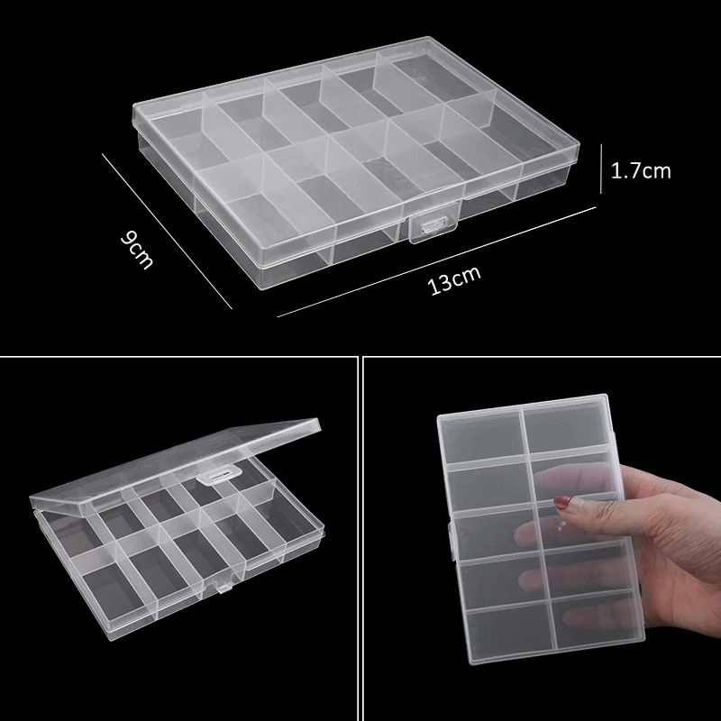 Jewelry Storage Box with Adjustable Compartments – Transparent Plastic Organizer for Beads & Small Parts - Image 7