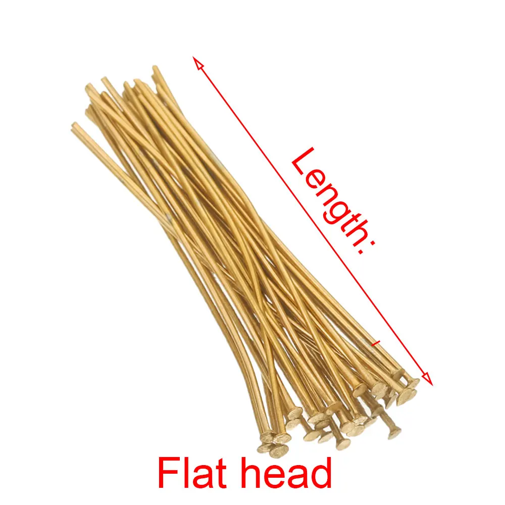 20pcs 20-70MM PVD Stainless Steel Eye Flat Ball Head Pins Needle for Beads Earrings Crafts Connector Jewelry Making Materials - Image 7