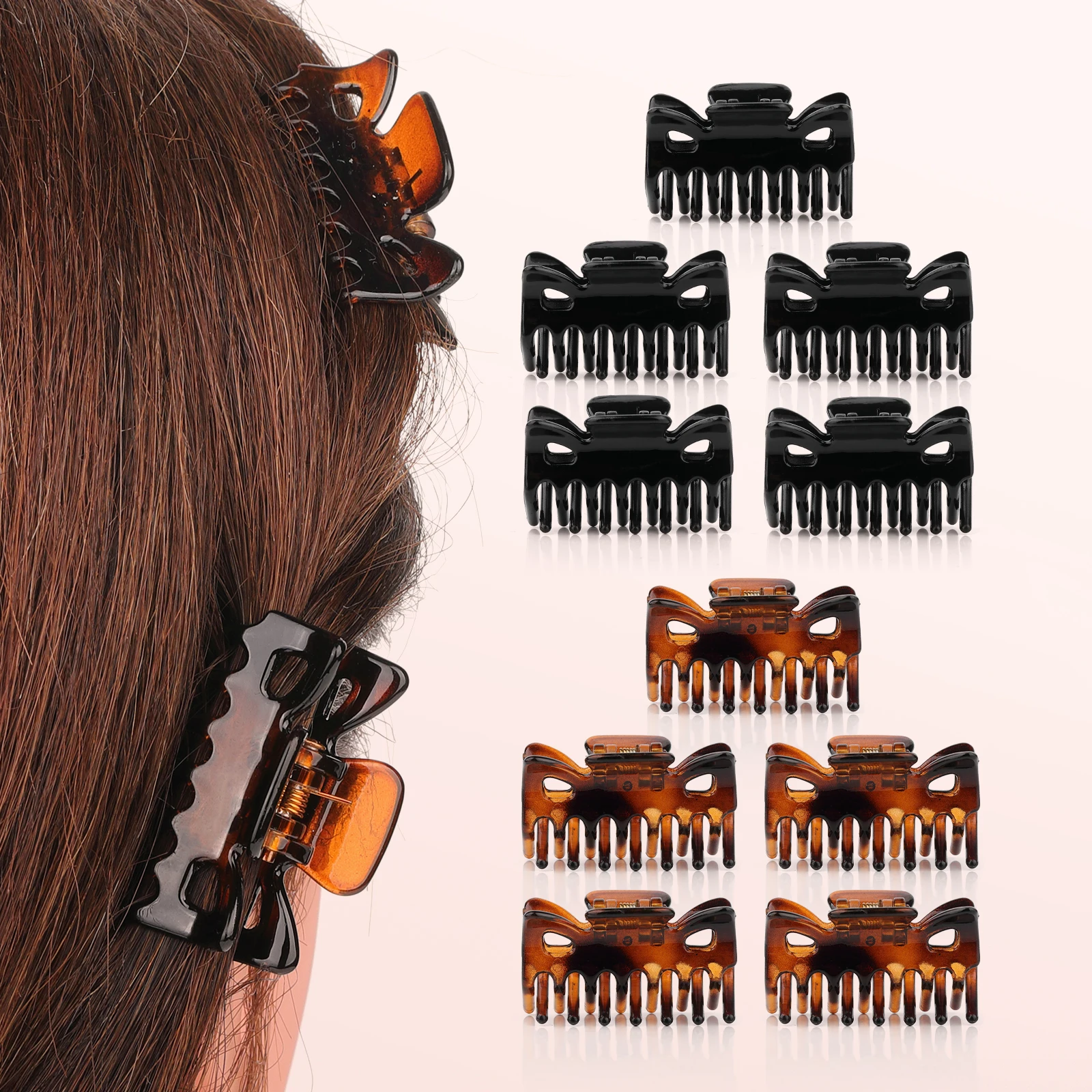 5Pcs Mini Hair Clips Set – Non-Slip Claw Clips for Hair Styling