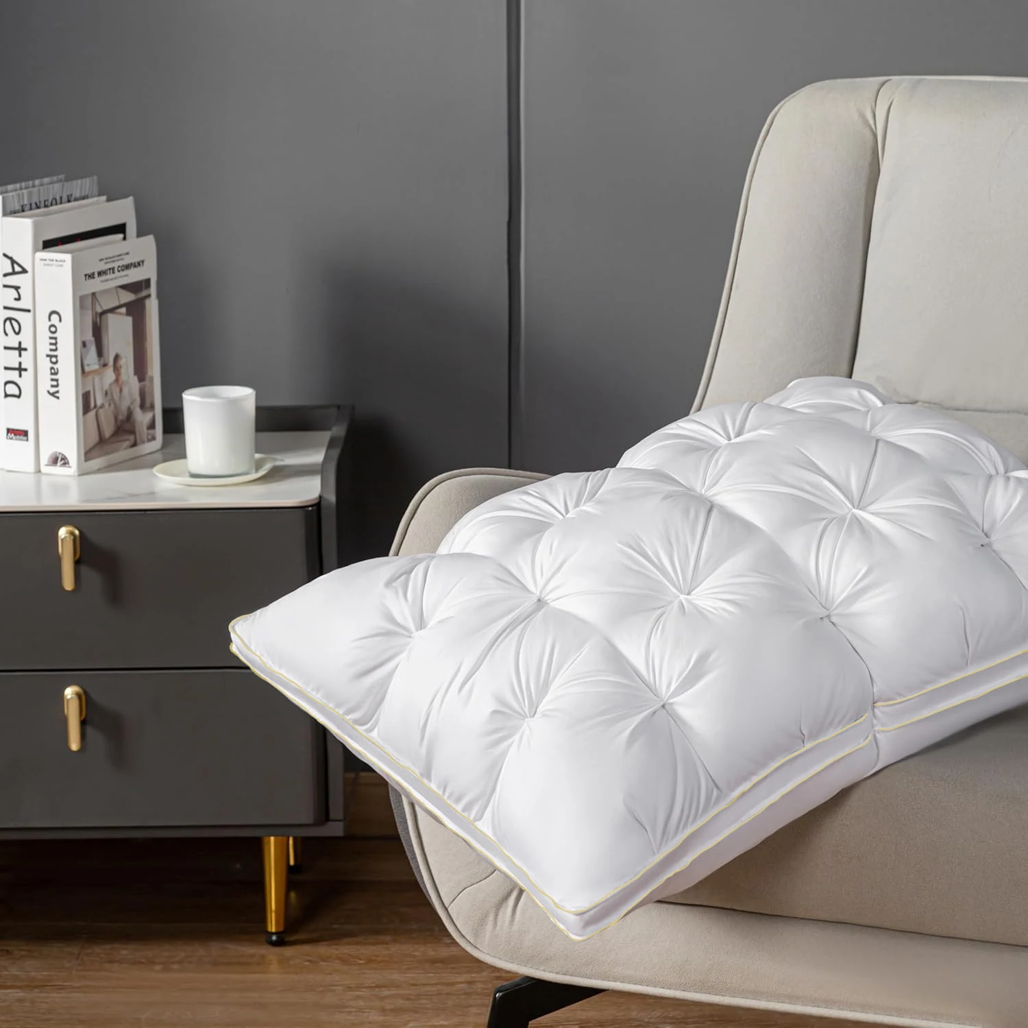 Luxury Hotel Quality Twist Flower Pillow, Premium Down Alternative 3D Bread Pillow for Side, Back & Stomach Sleepers - Image 7