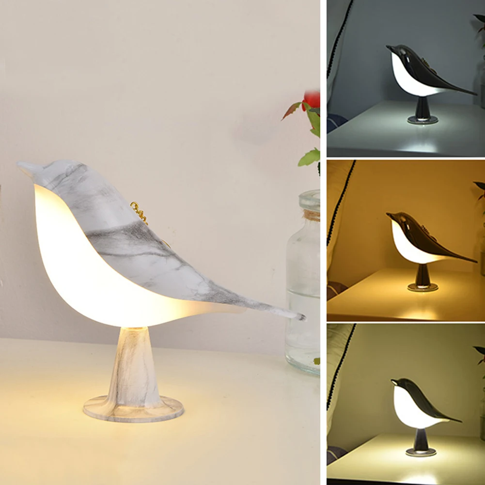 Magpie LED Nightstand Lamp – Touch Sensor Light & Diffuser with 3 Brightness Levels