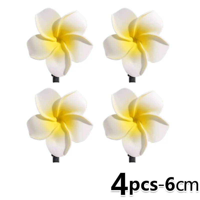 1-10pcs Plumeria Flower Hair Clips Hawaiian Flower Barrette Hairpins for Women Girls - Image 9