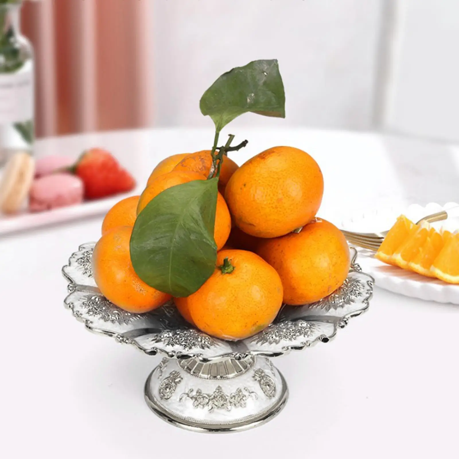 Gorgeous Golden Cake Stand - Relief Pattern with Base for Candy Bar Decoration - Image 4