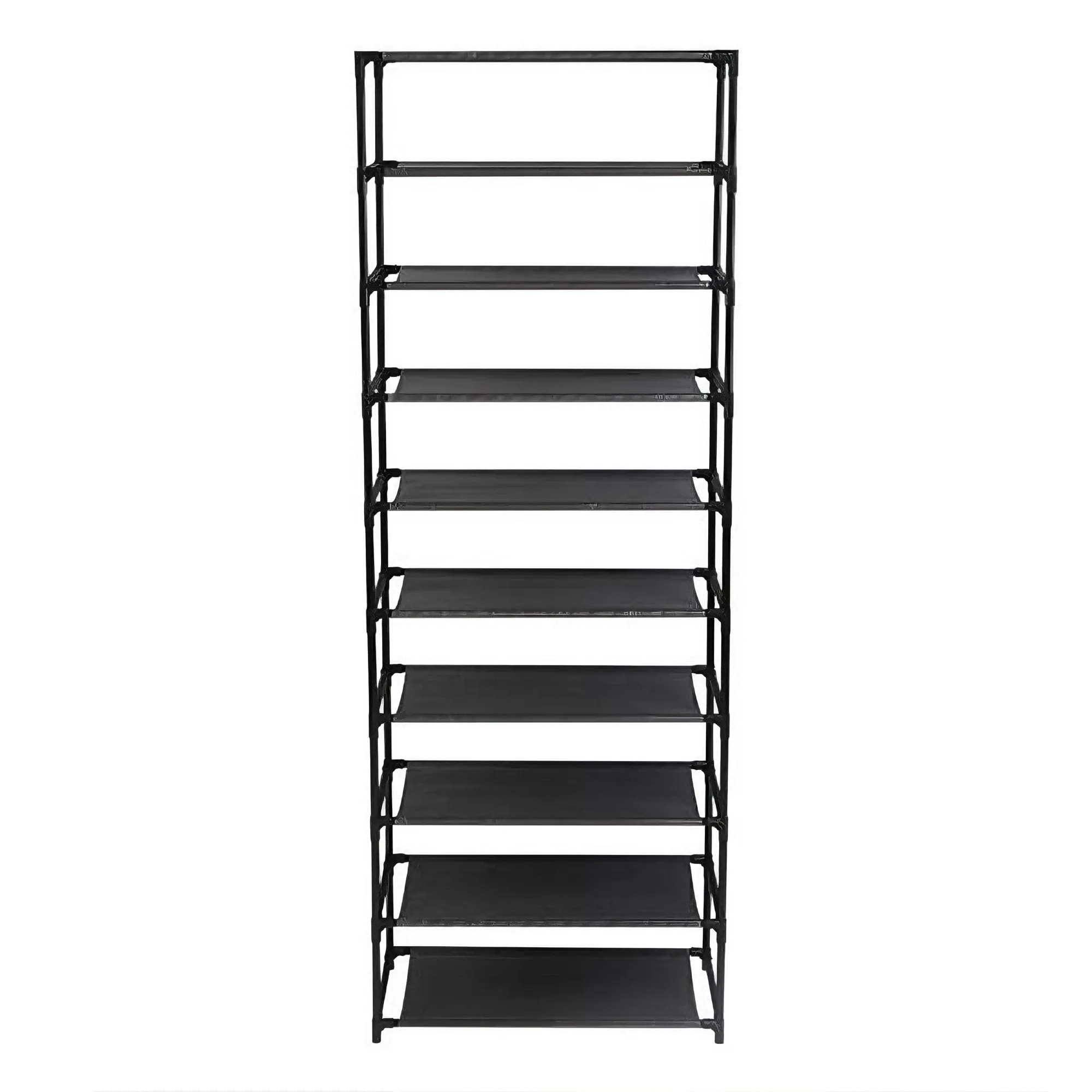 10-Tier Stackable Shoe Rack, Stainless Steel Frame Holds 50 Pairs of Shoes - Image 6