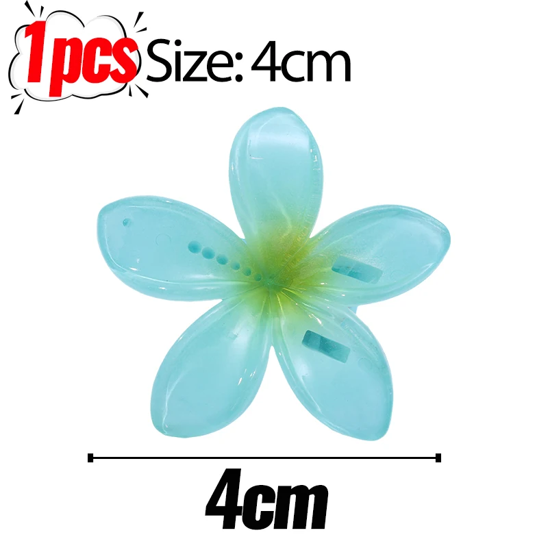 1/6Pcs Hawaiian Gradient Flower Hair Clips Small Claw Hairpin Crab Barrette Women Hair Accessories - Image 10