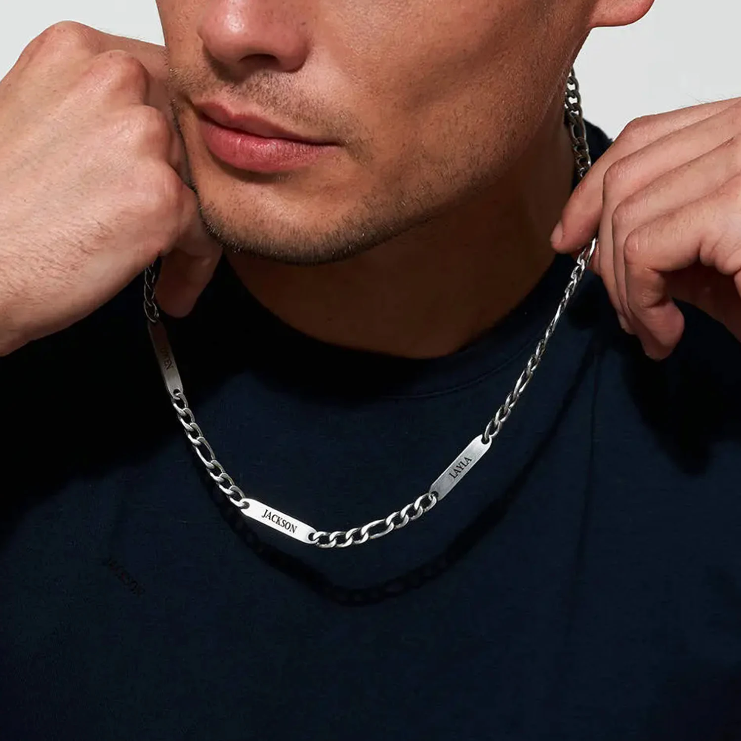 Custom Stainless Steel Name Necklace – Personalized Choker for Family Gifts