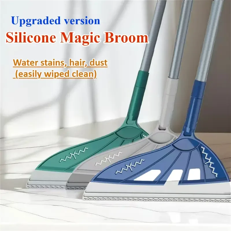 180° Rotating Magic Broom, Telescopic Static-Free Sweeping for Office & Home Cleaning