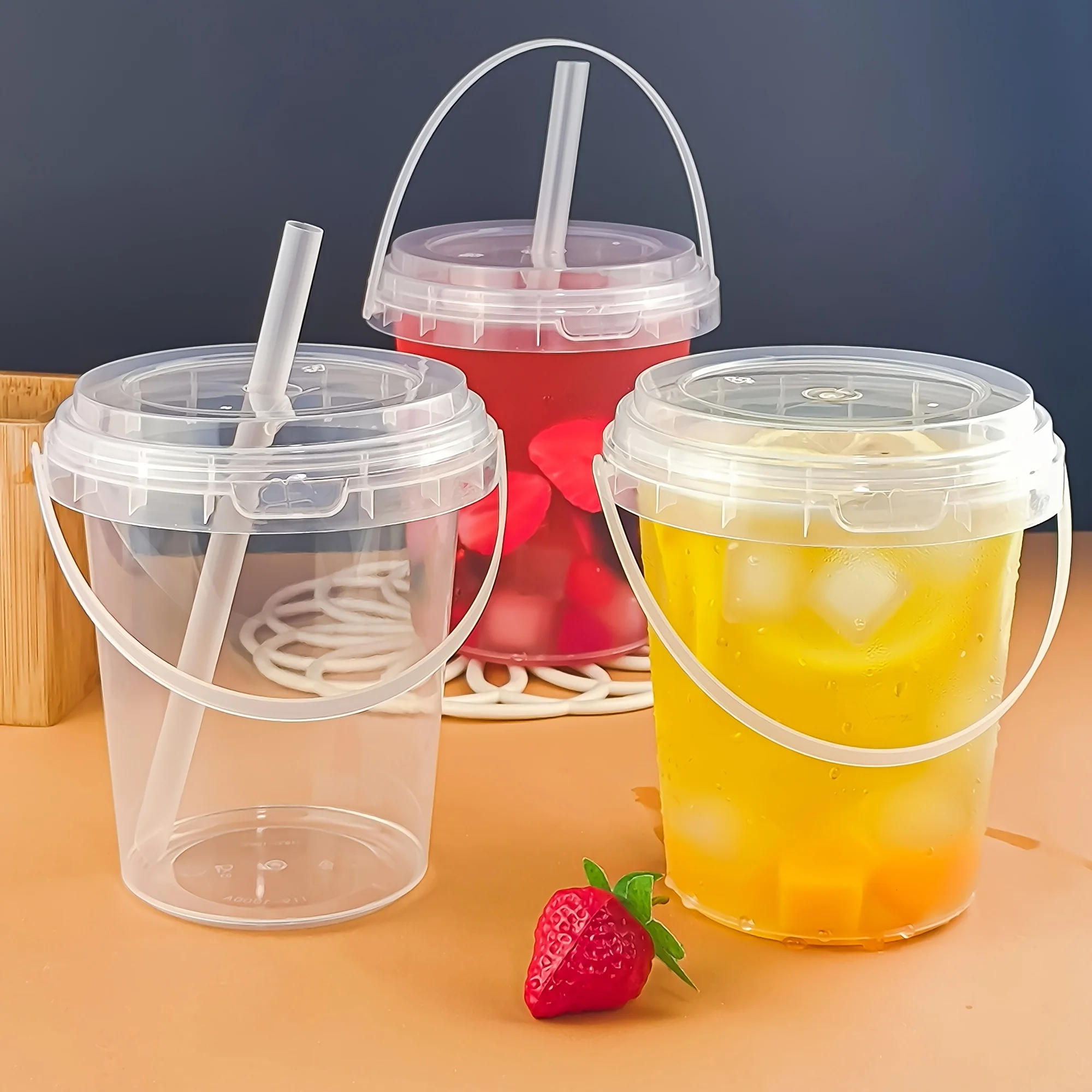 10pcs Large 33.81oz BPA-Free Plastic Cups with Lids & Straws – Reusable Tumblers - Image 6