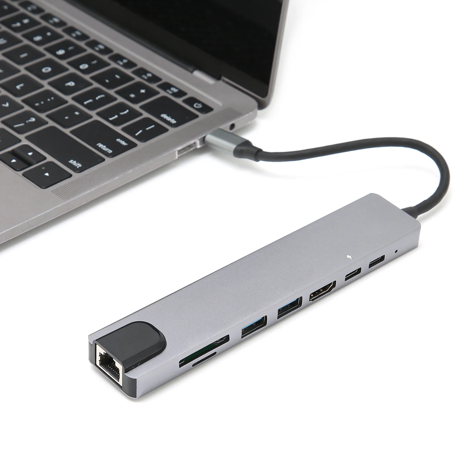 8-in-1 Type-C Docking Hub USB PD to HDMI for Data Transfer & Expansion - Image 3
