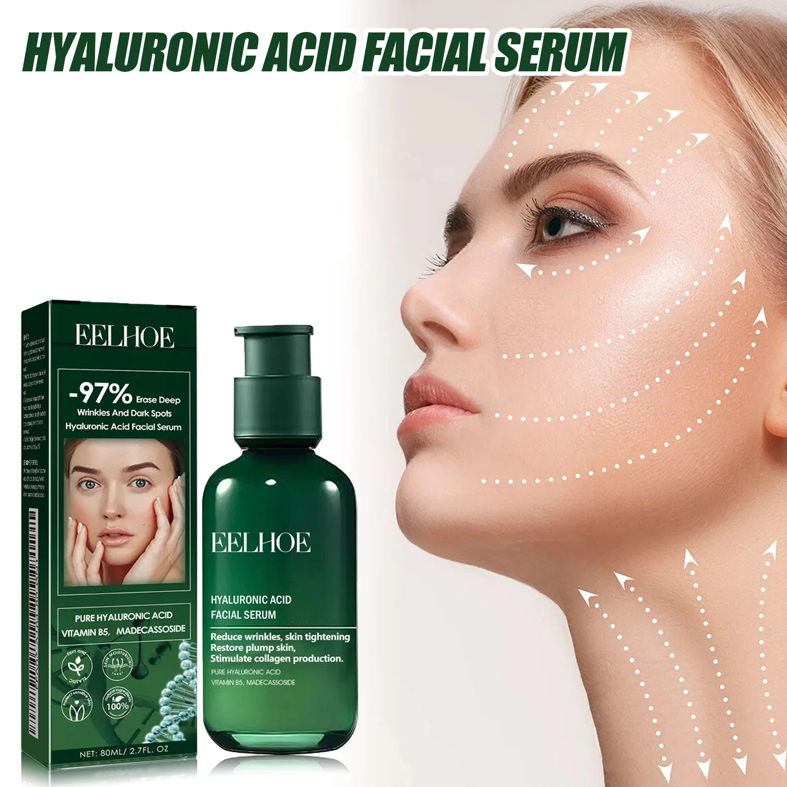 Hyaluronic Acid Serum – Dark Spot & Wrinkle Remover, Pore Minimizer