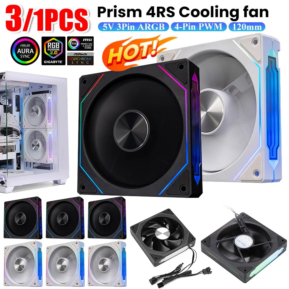 120mm ARGB Infinity Mirror PWM Case Fan 5V 3Pin for PC Cooling - Image 2