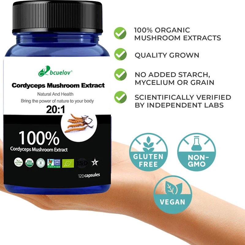 100% Pure Cordyceps Extract – Boost Energy, Stamina & Cognitive Health (120 Capsules) - Image 5