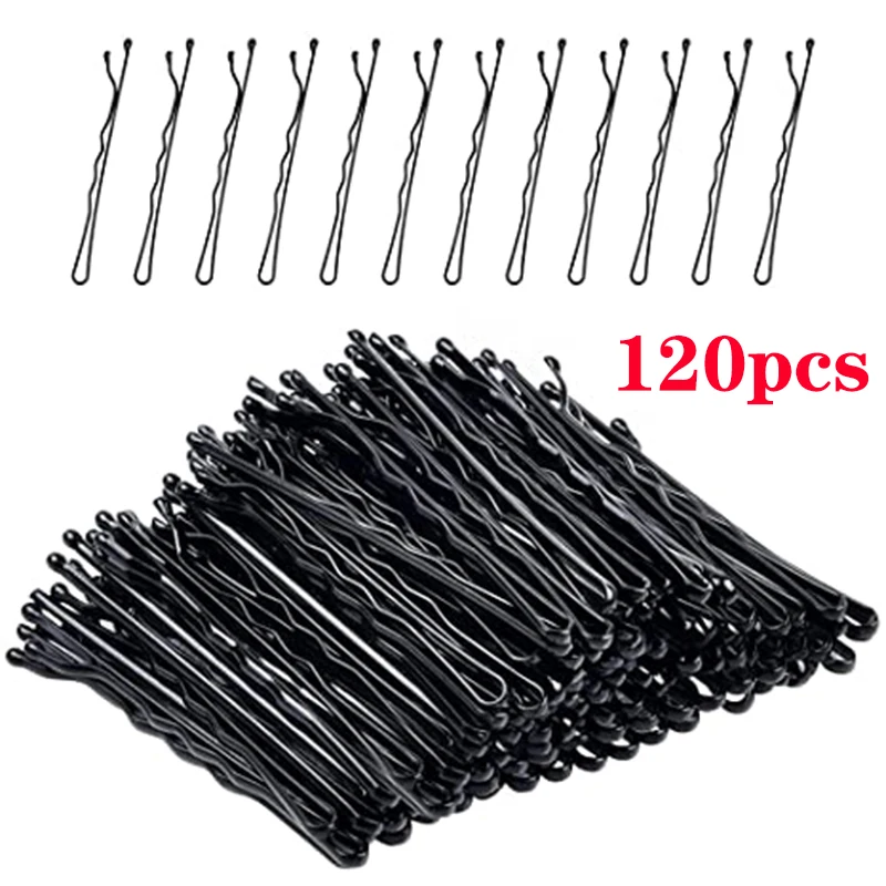 120-Piece Black Bobby Pin Set – Invisible Wave Curly Hair Clips for Women - Image 7
