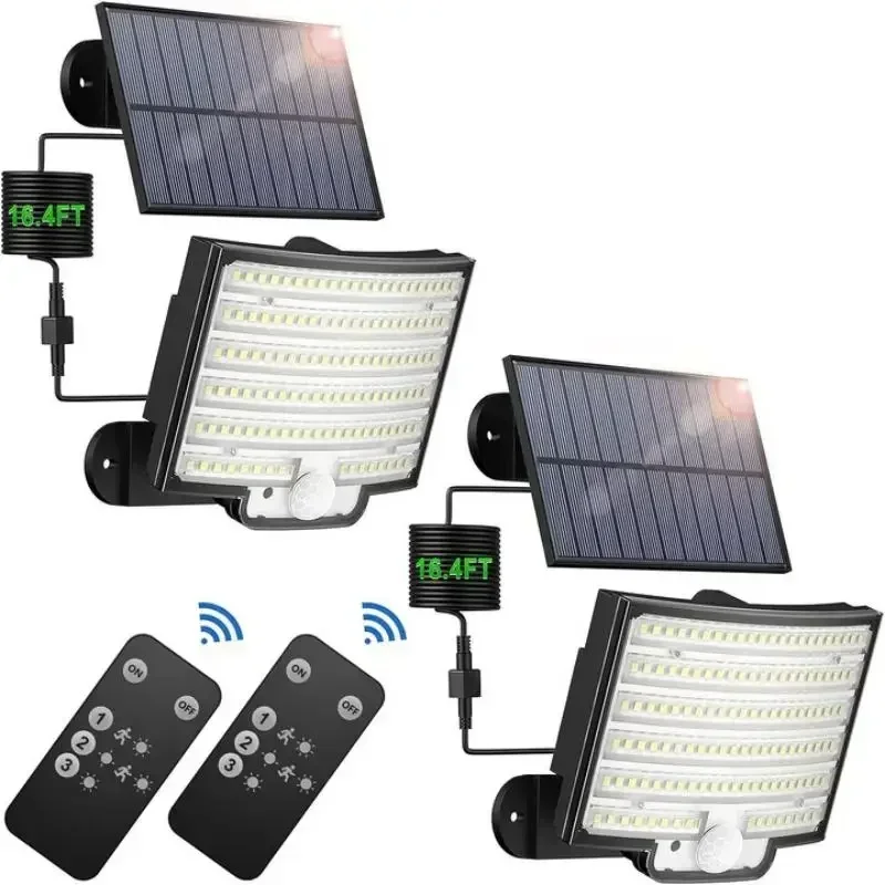 IP65 Solar Motion Sensor Light – LED Security Flood Lamp with Remote Control