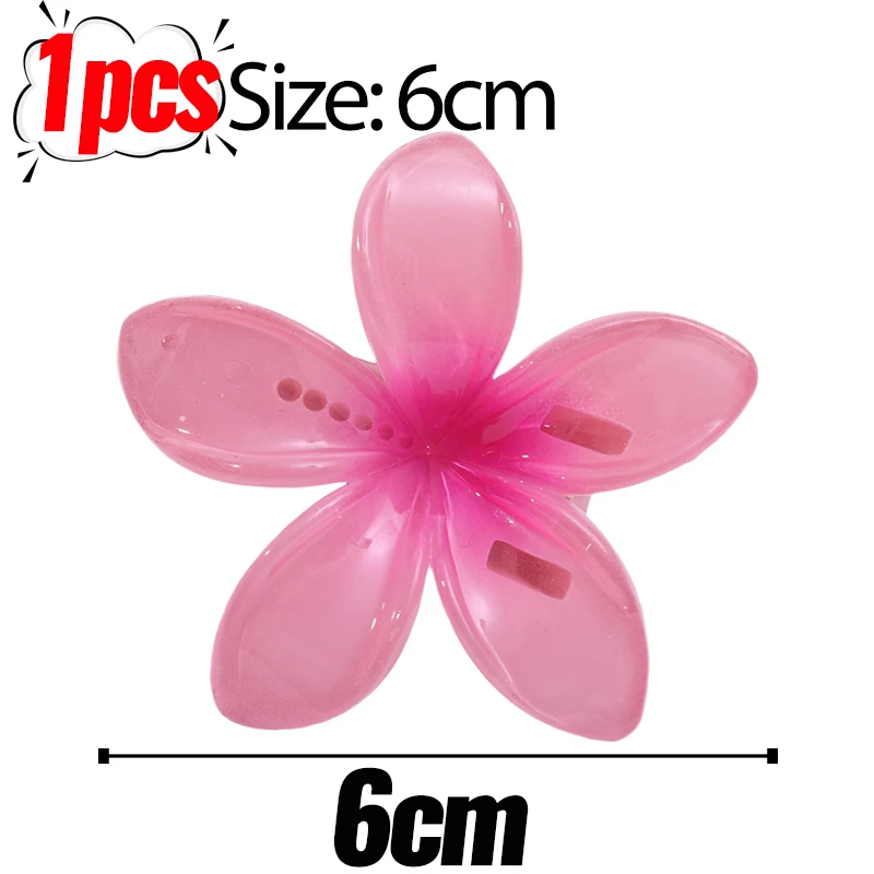 1/6Pcs Hawaiian Gradient Flower Hair Clips Small Claw Hairpin Crab Barrette Women Hair Accessories - Image 20