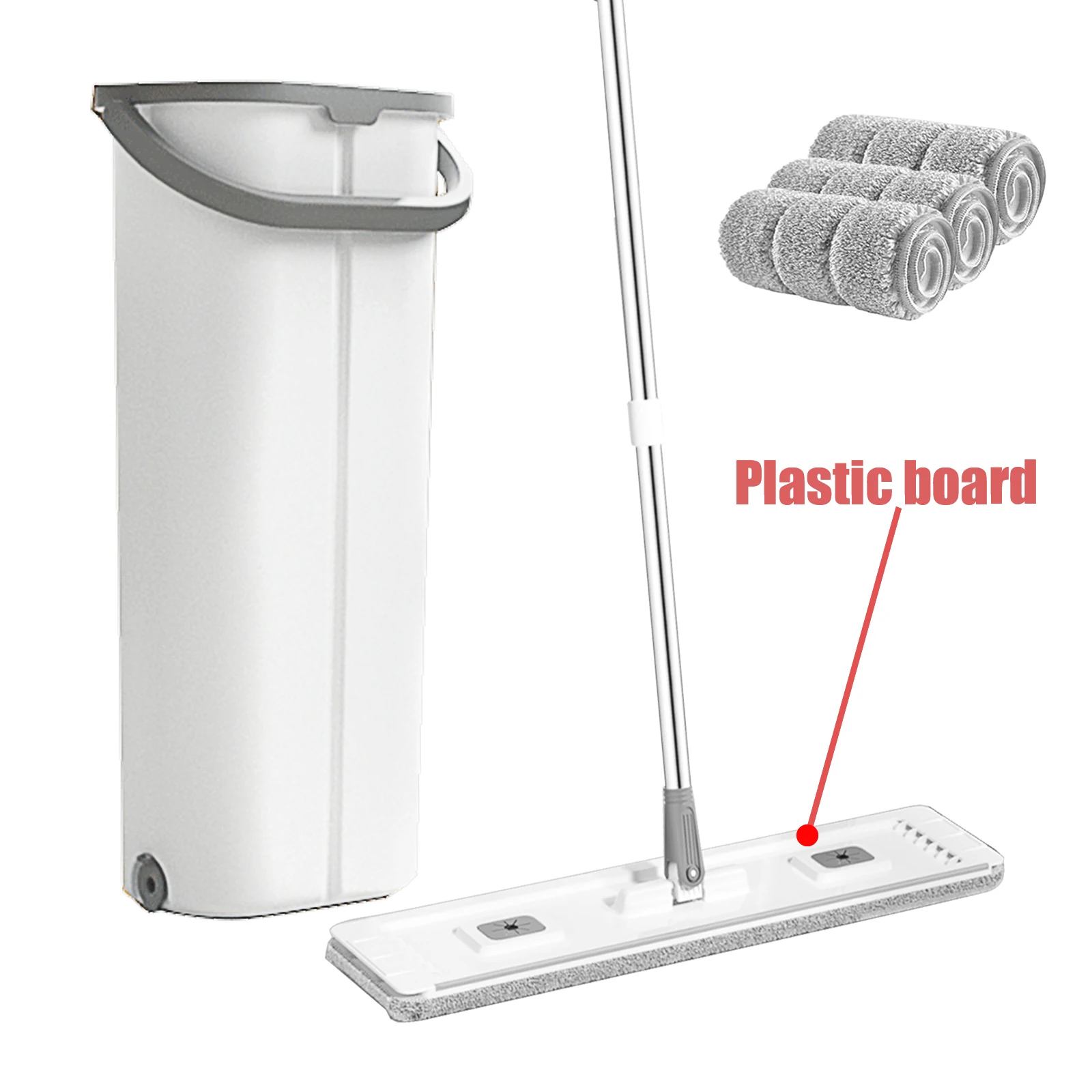 Floor Washing Mop with Separate Clean & Dirty Water Buckets, Hands-Free Lazy Cleaning Mop - Image 8