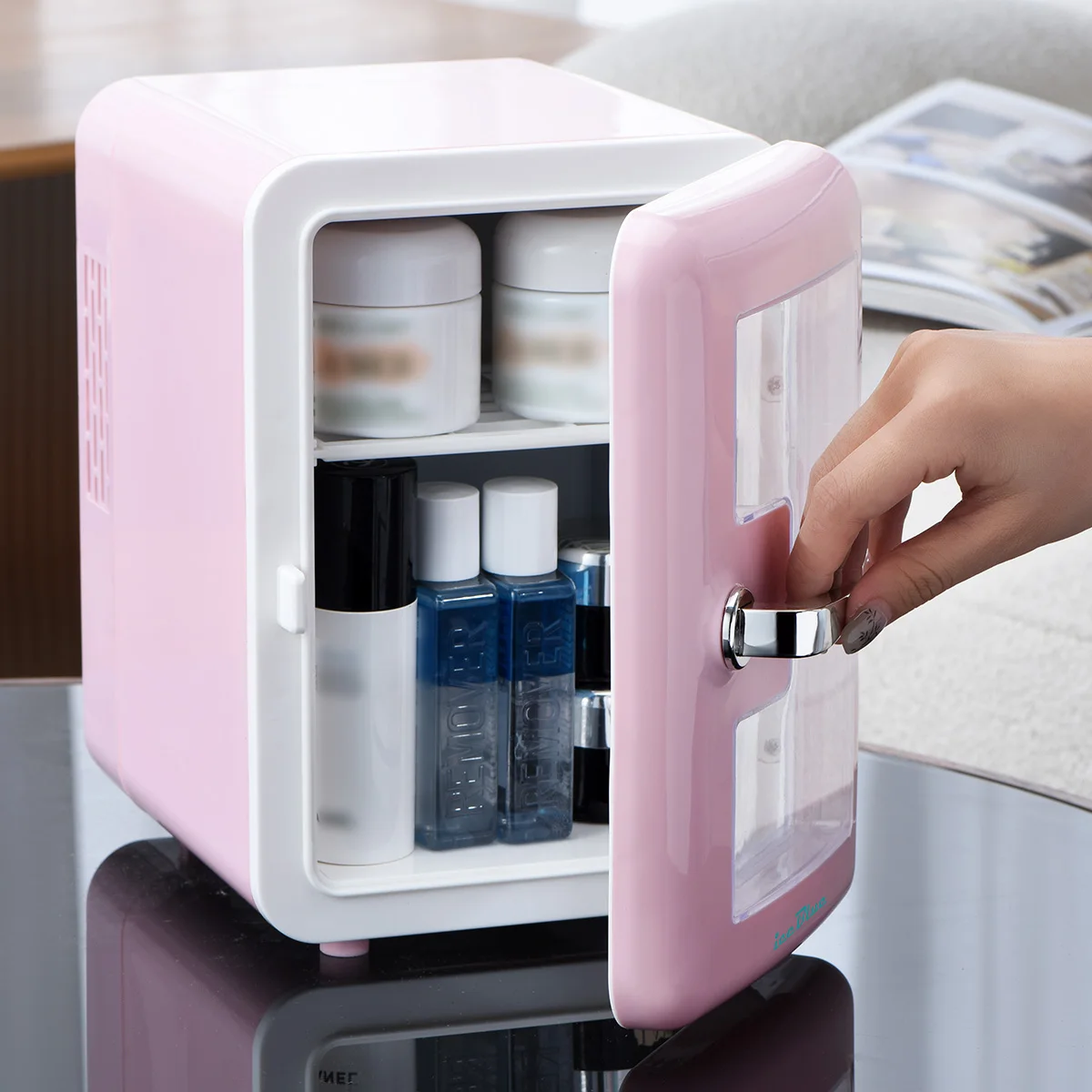 iceBlue 4L Mini Fridge Cooler & Warmer – 6-Can Capacity, Portable for Camping, Car & Home - Image 2
