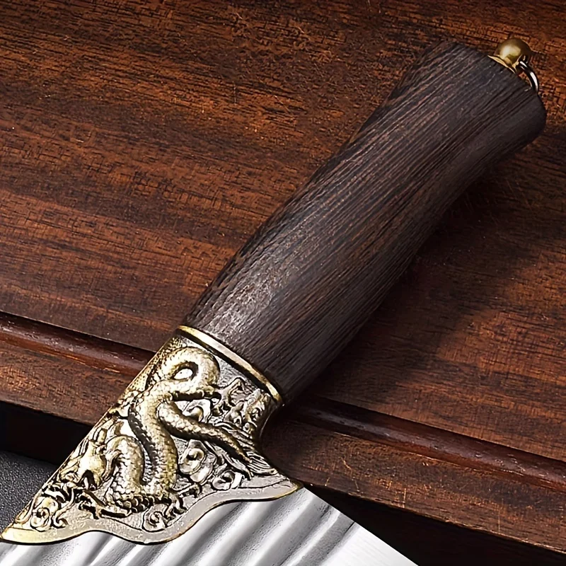Handcrafted Serbian Chef Cleaver – Heavy-Duty Butcher Knife with Full-Tang Carbon Steel Blade - Image 5