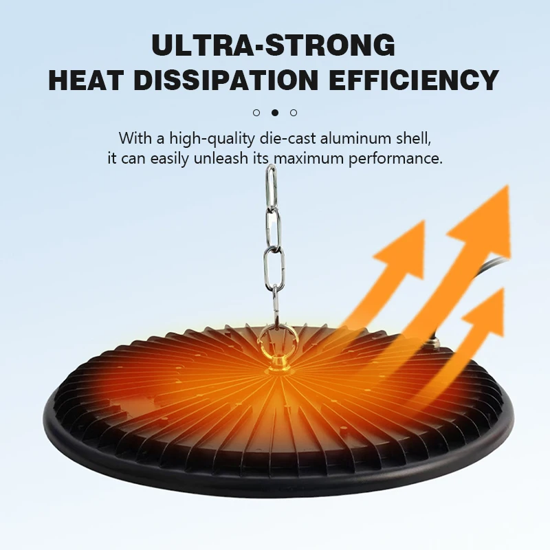 High Brightness UFO LED Light – 100W–300W 6000K Industrial Garage Lamp - Image 5