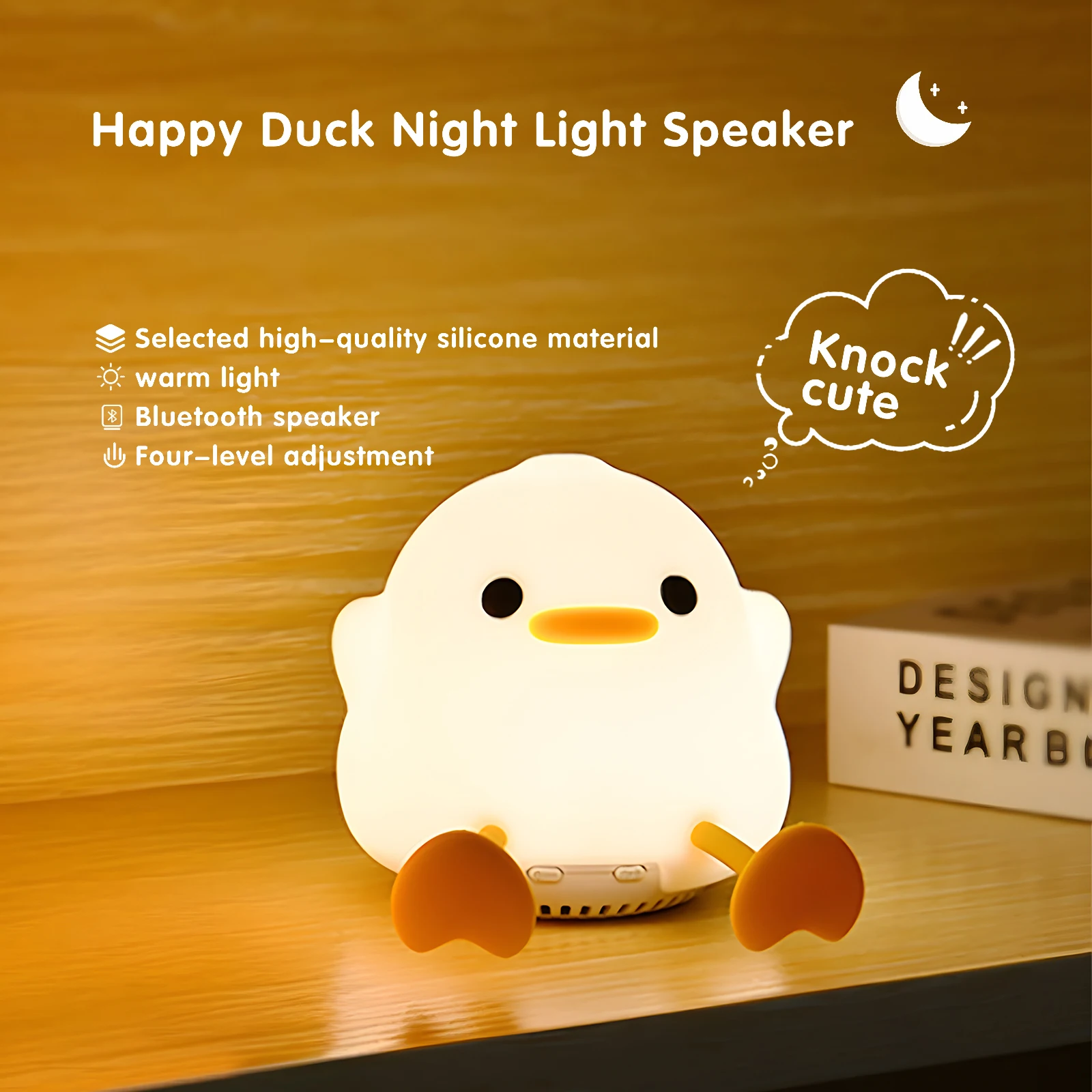 Duck Night Light with Speaker – Rechargeable Baby Lamp with 20 Soothing Sounds - Image 5