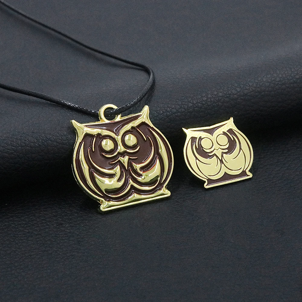 Lycoris Recoil Owl Pendant Necklace – Alan Institute Cosplay Jewelry - Image 10