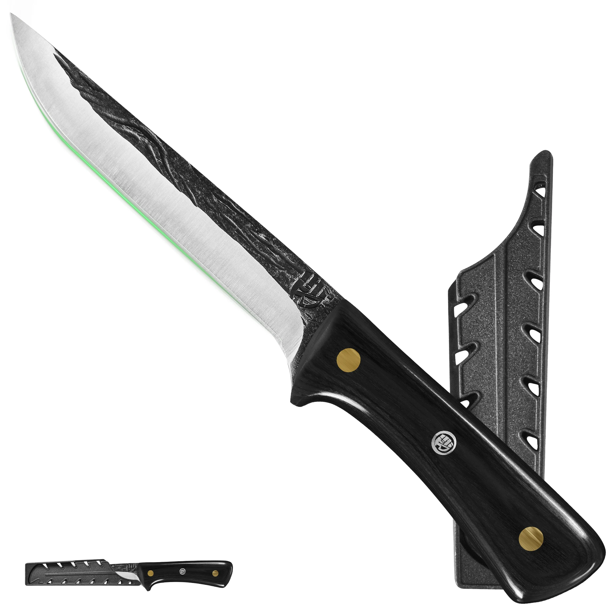 Full Tang Forged High‑Carbon Steel Chef Cleaver Knife with Sheath - Image 12
