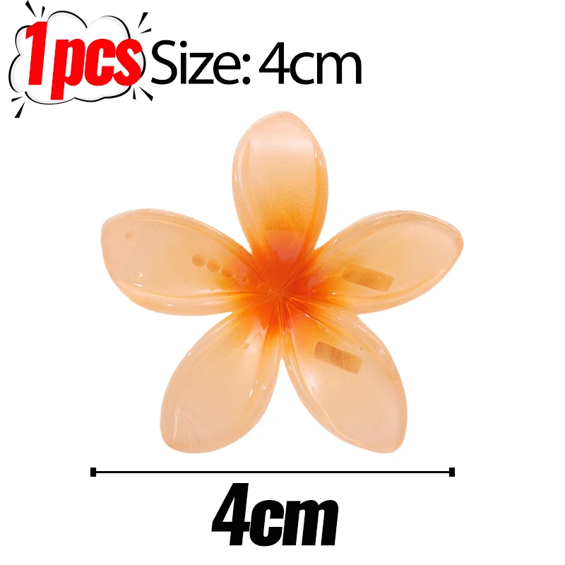 1/6Pcs Hawaiian Gradient Flower Hair Clips Small Claw Hairpin Crab Barrette Women Hair Accessories - Image 13