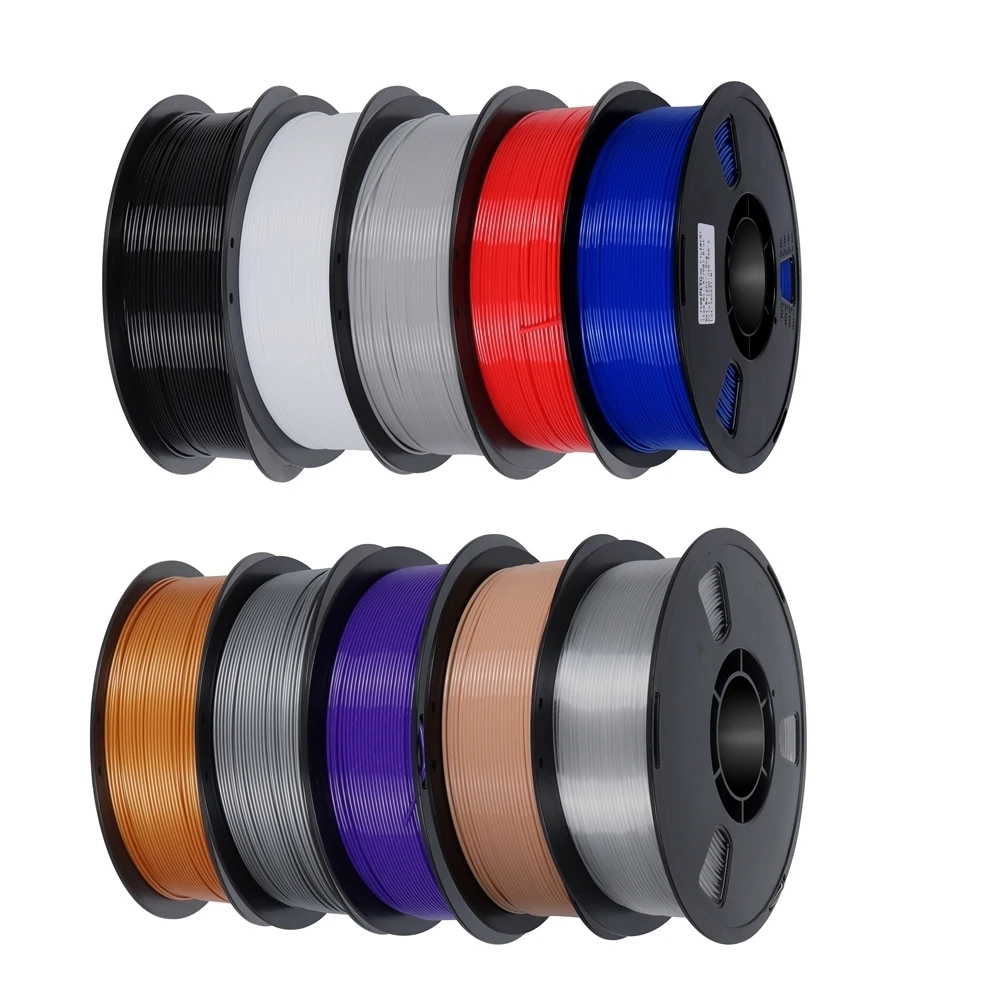 10kg PETG 3D Printer Filament, Color Mixing, 1.75mm, 5 Rolls, 1KG