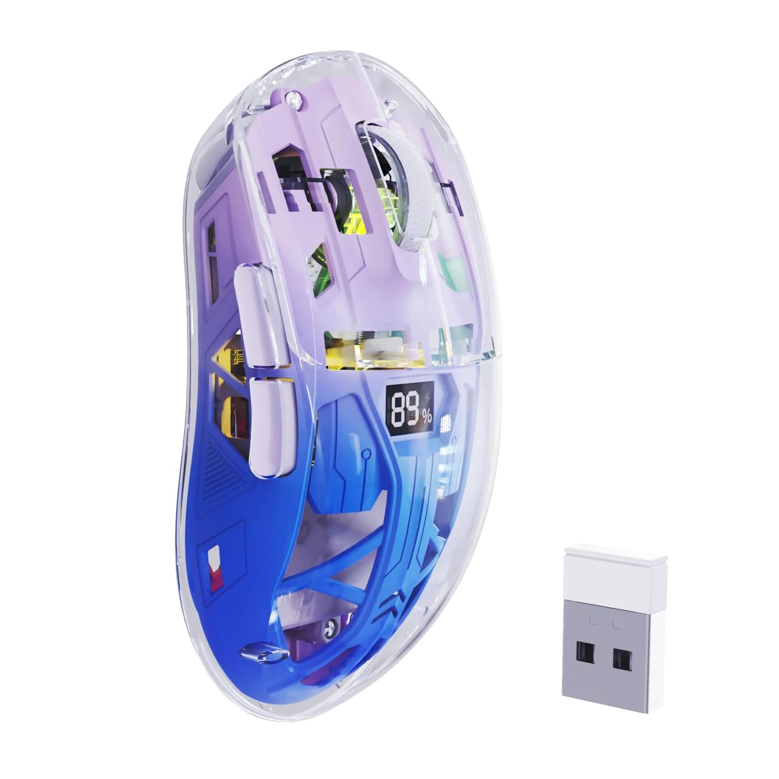 A2 Transparent Wireless Gaming Mouse, BT 5.0, RGB, 5 DPI, PixArt 3212 - Image 7