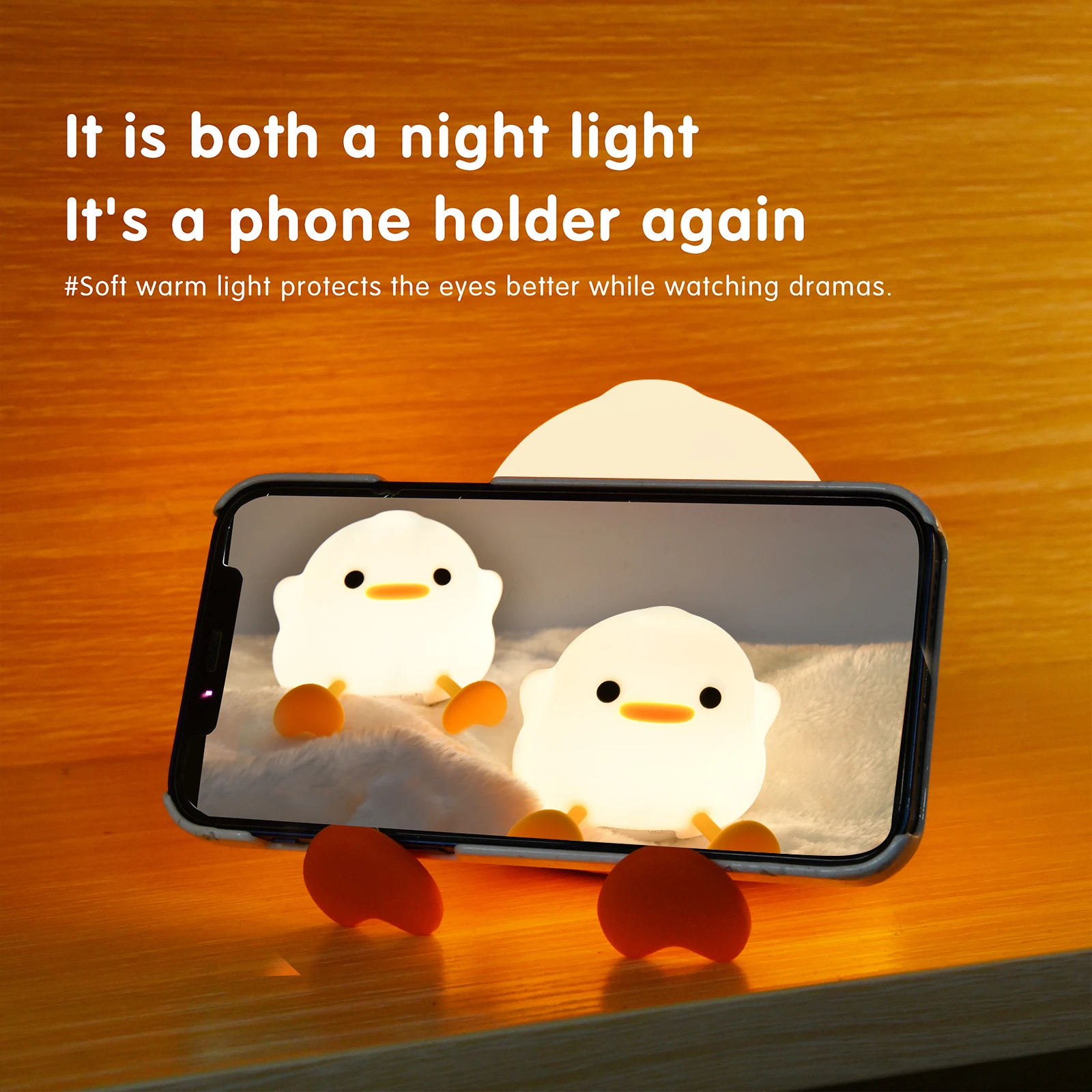 Duck Night Light with Speaker – Rechargeable Baby Lamp with 20 Soothing Sounds - Image 6