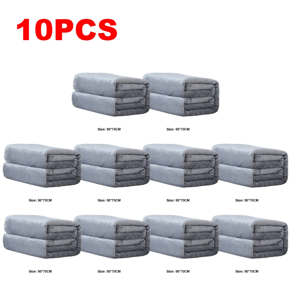Flannel Fleece Blanket 1-10PCS - Soft Winter Cozy Thermal Plush Mat - Image 7