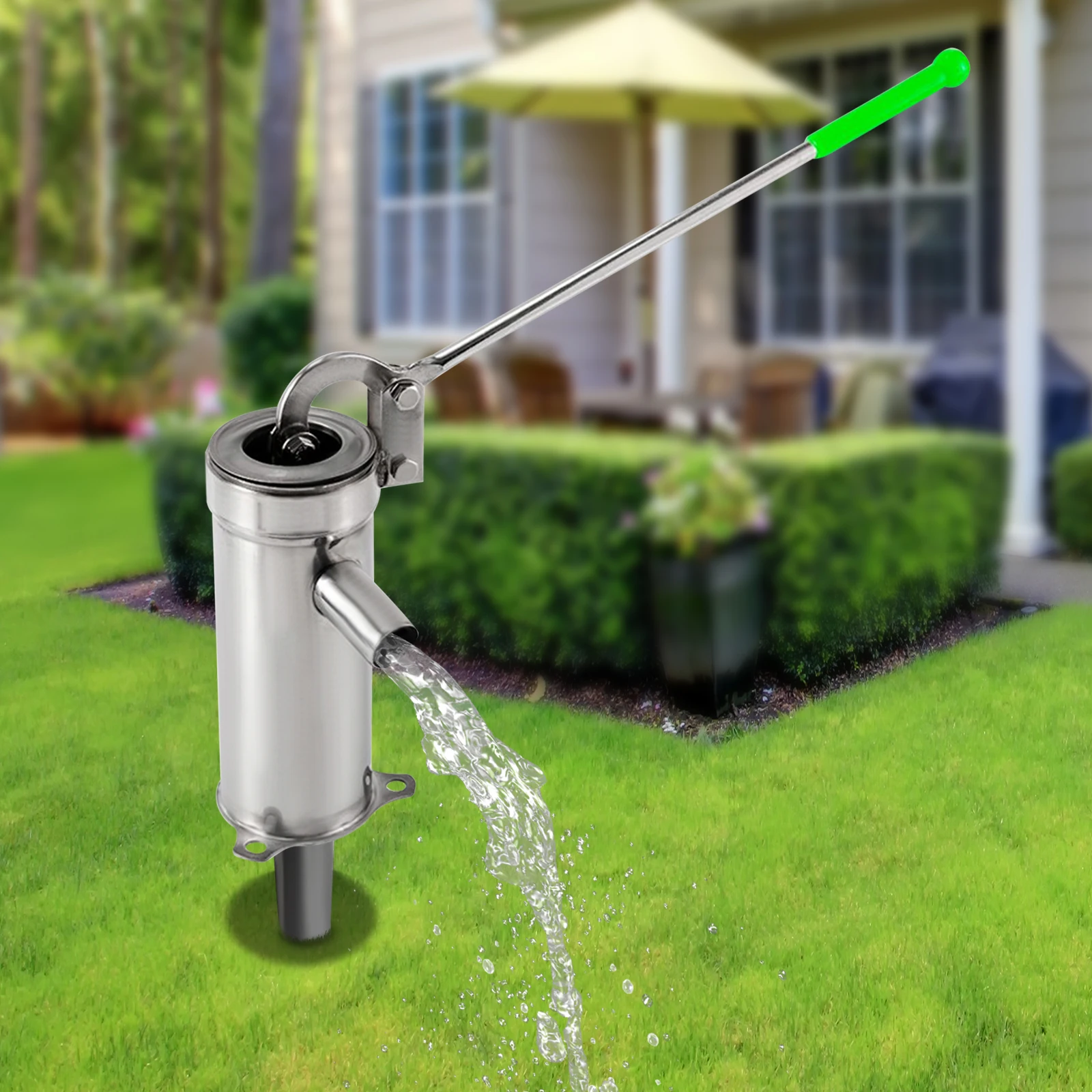 Stainless Steel Manual Water Jet Pump with Spare Parts, 8m/26.3ft Suction for Gardens & Ponds - Image 5