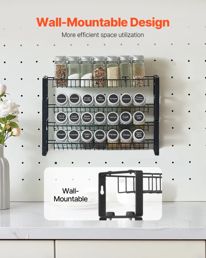 VEVOR 4-Tier Detachable Stackable Spice Rack Organizer – Cabinet & Countertop Seasoning Storage - Image 4
