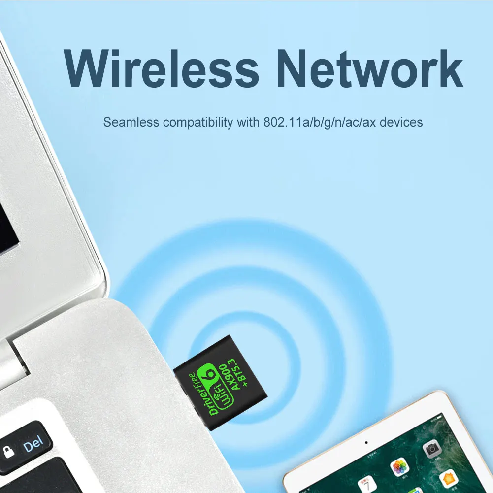 USB WiFi 6 Bluetooth 5.3 Adapter USB WiFi Network Wireless Wlan Receiver Dual Band 2.4/5.8GHz Mini USB WiFi Dongle Driver Free - Image 4