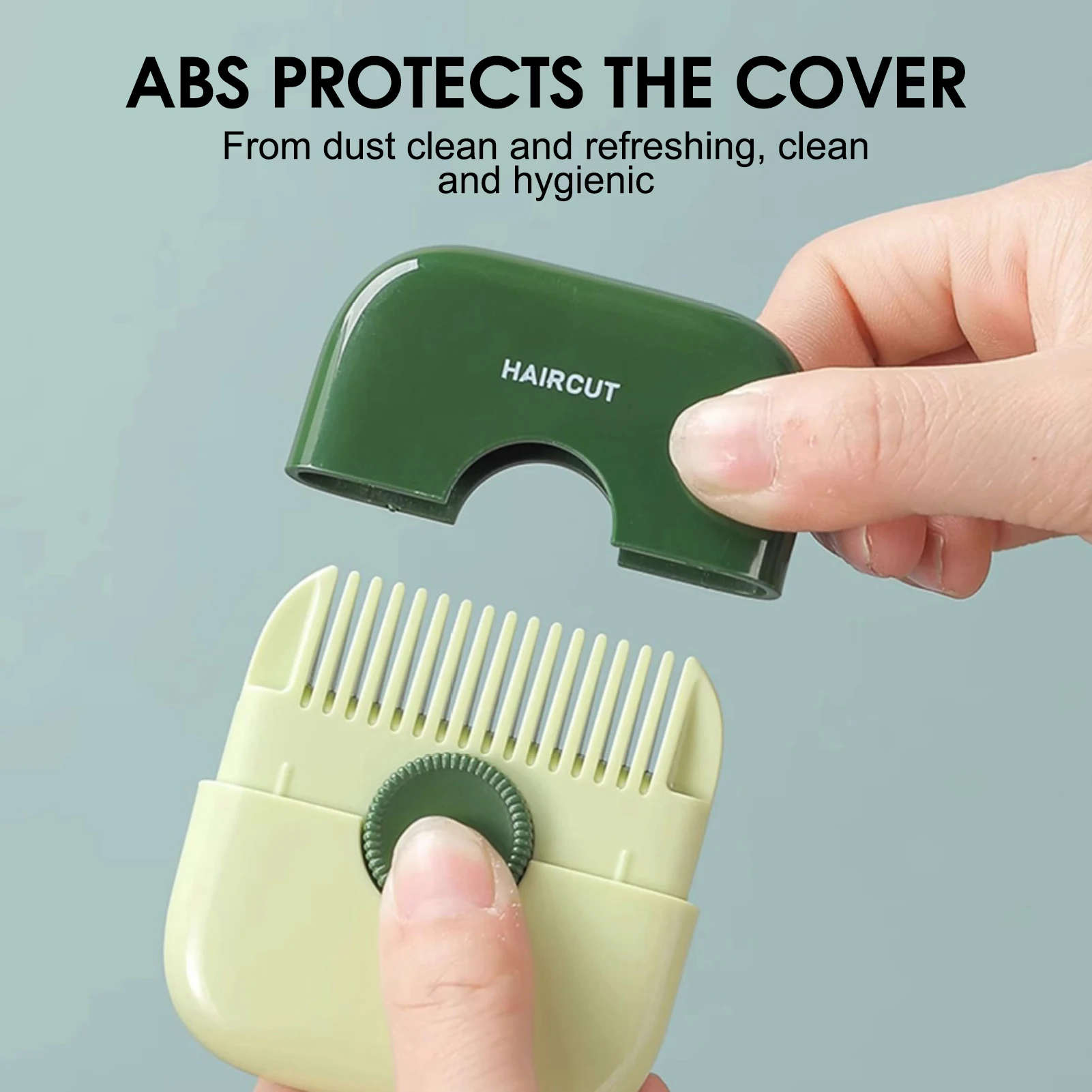 2-in-1 Manual Hair Trimmer Comb – Double-Sided Razor for Bangs & Styling