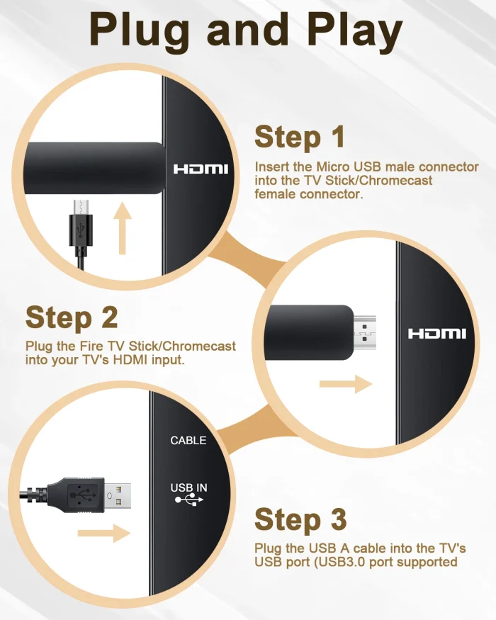 USB Power Adapter for Fire TV Stick - 1800mAh Battery, Plug & Play - Image 3