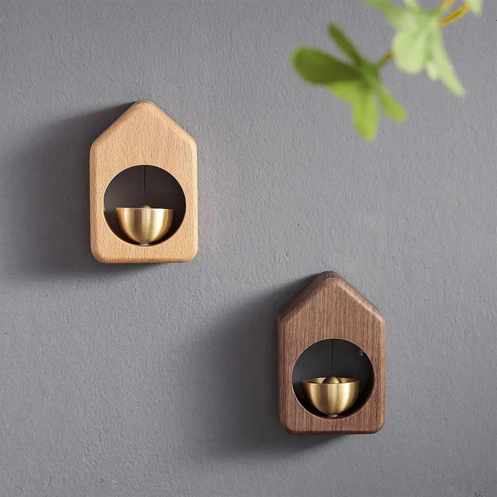 Magnetic Wood Doorbell Chime Hanging Decorative Loud Door Bell Wind Loud Door Bell for Refrigerator Doors Restaurant Home Decor - Image 5