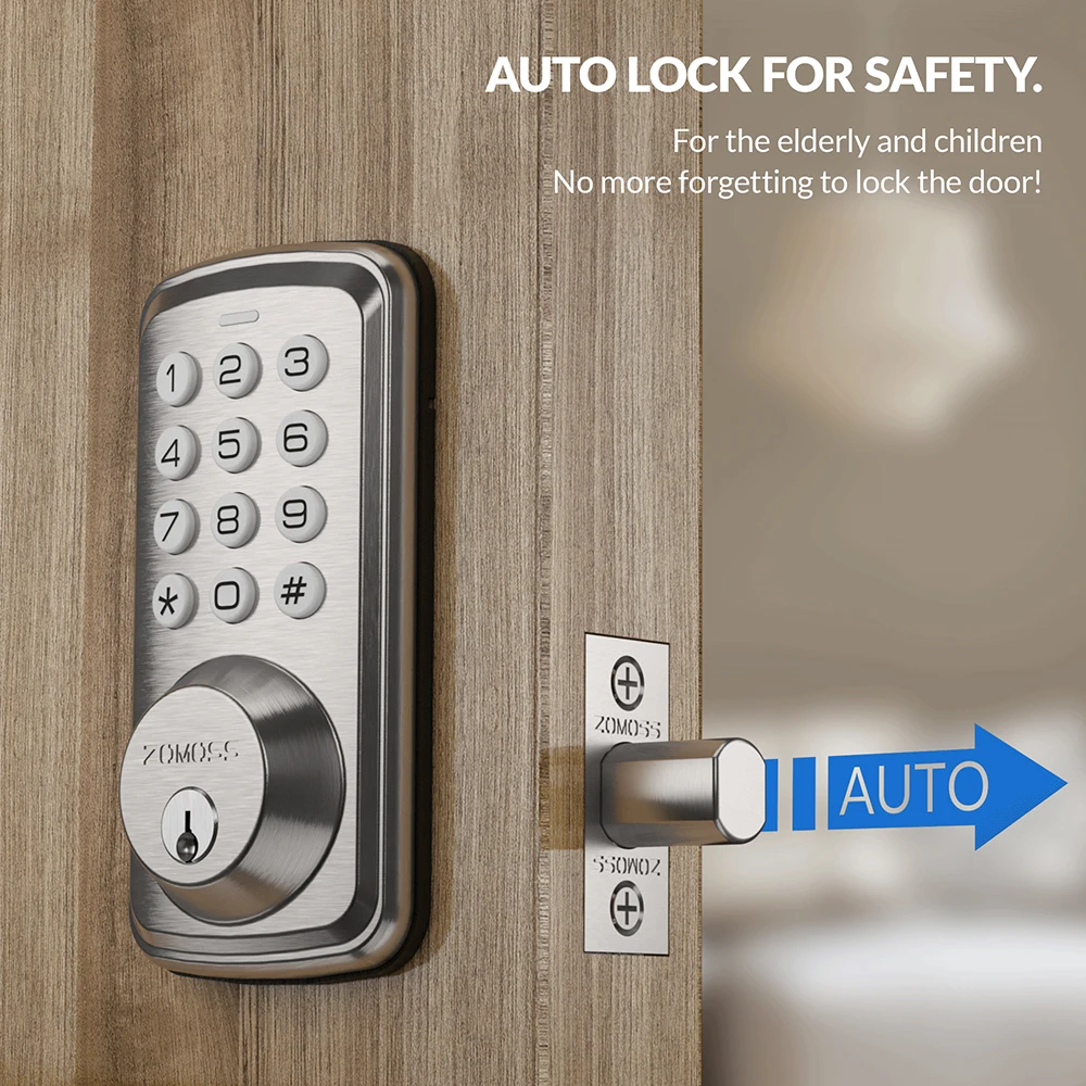 Smart Keypad Door Lock with Anti‑Peeking Code, Auto‑Lock & Easy Install - Image 2