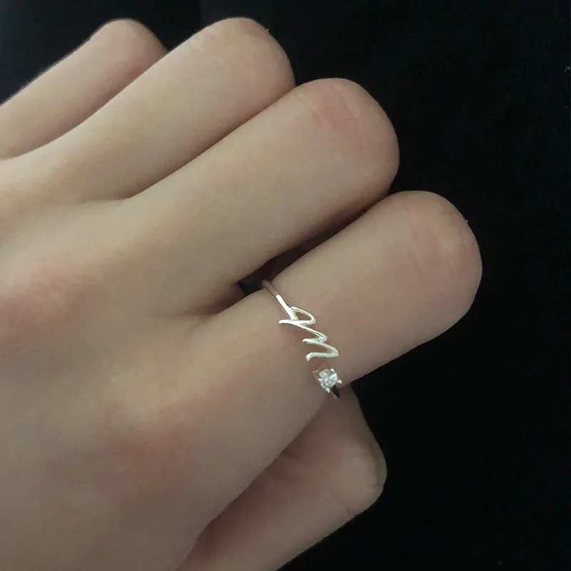 Fashion A-Z Alphabet Stainless Steel Rings Initial Jewelry for Women and Couples Free Shipping - Image 3