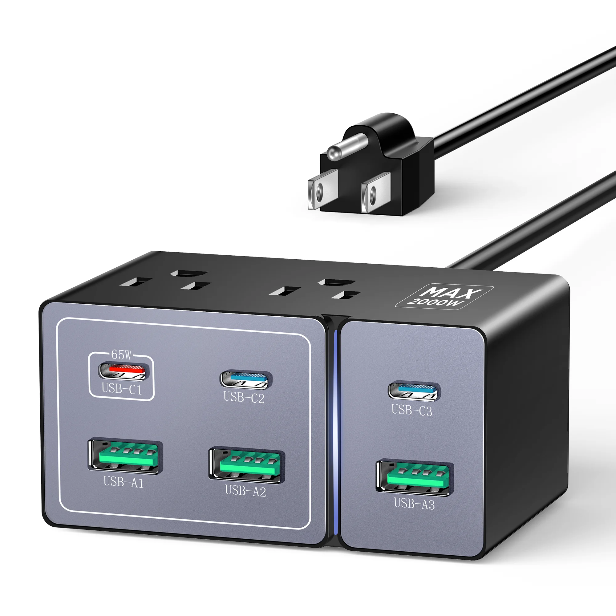 8-Port 160W GaN USB-C Charging Station for MacBook, iPhone & Galaxy