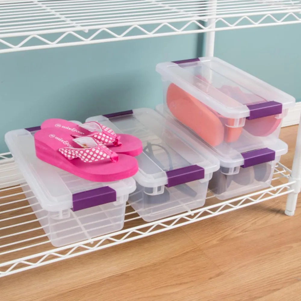 12-Pack ClearView Stackable Latch Storage Bins – 6 Quart Organizer for Home - Image 6