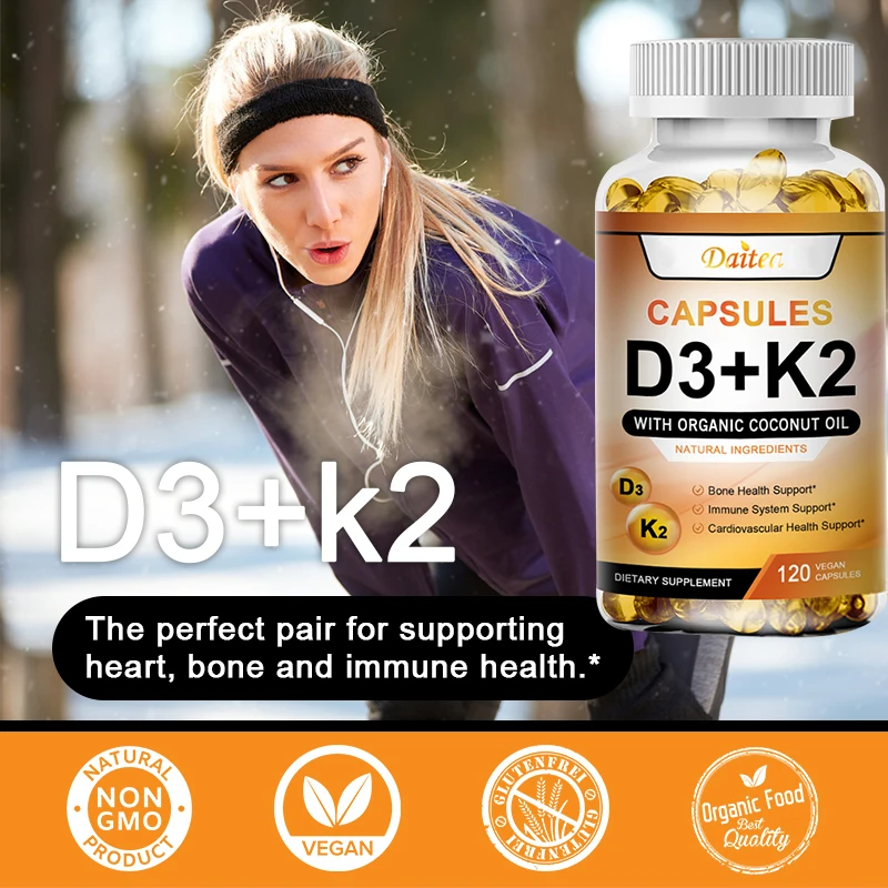 Vitamin K2 & D3 Supplement – Immune System & Bone Health Support (120 Capsules) - Image 3