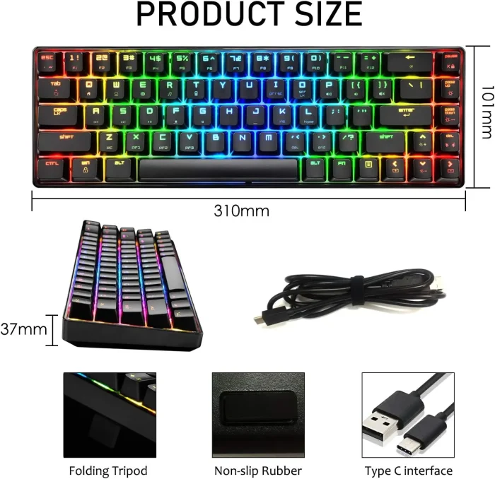 MAMBASNAKE x ZIYOULANG MK14 Wired Gaming Keyboard  Buy 2 get 1 free total 3!!! - Image 6