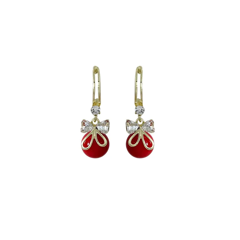 2PCS Wine Red Heart Earrings – Trendy Jewelry for Parties, Holidays & Travel - Image 6