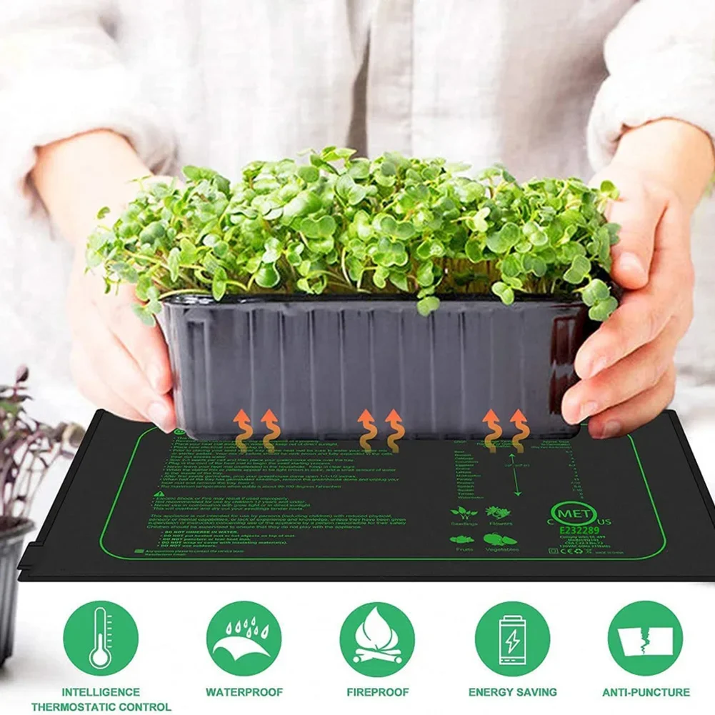 Germination Heating Pad with Digital Thermostat, Waterproof Propagation Starter Mat for Indoor Plants