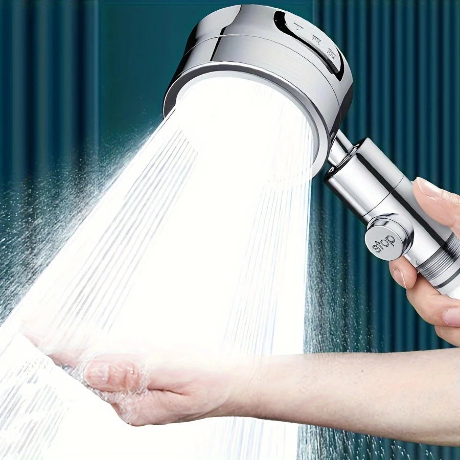 3‑Level Adjustable Rain Shower Head with Filter – Wall‑Mounted, DIY-Friendly